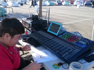 My Son, Christian on the Soundcraft Si Expression 32 at Bo Huff - Huffarama