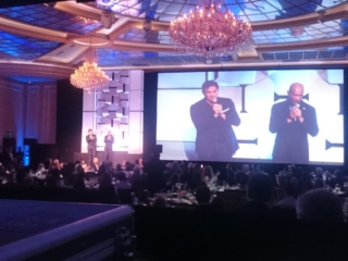 Production Audio - Dean Cain and Montel Williams speaking at premiere of Architects of Denial