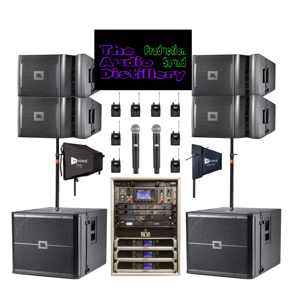 JBL VRX, Wireless Mic and IEM Rental Package